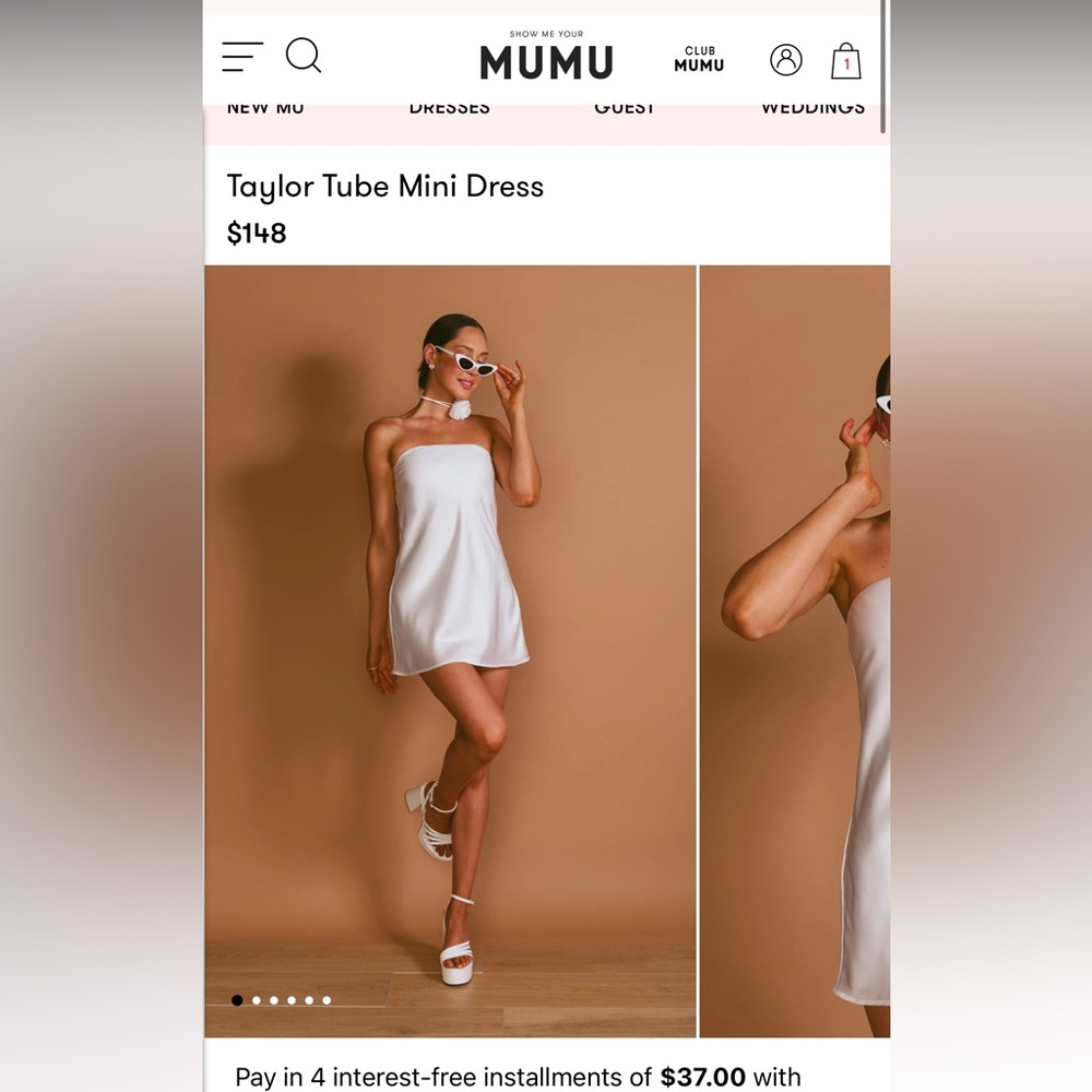 Show Me Your MuMu Strapless White Dress